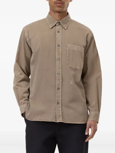 Closed Formal Army Shirt Rock Beige In Brown