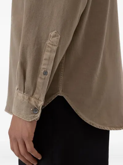 Closed Formal Army Shirt Rock Beige In Brown