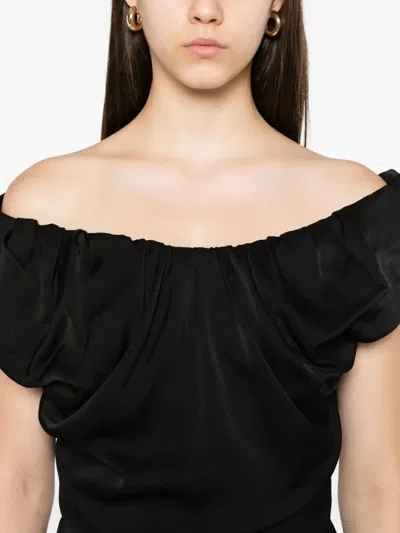 Vivienne Westwood Ginnie Amber Off-shoulder Maxi Dress In Black