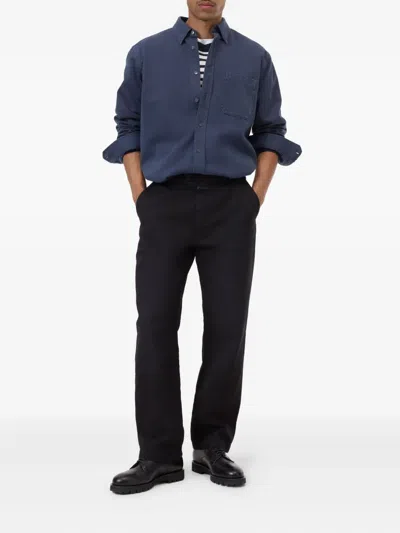 Closed Button-up Shirt In Blue