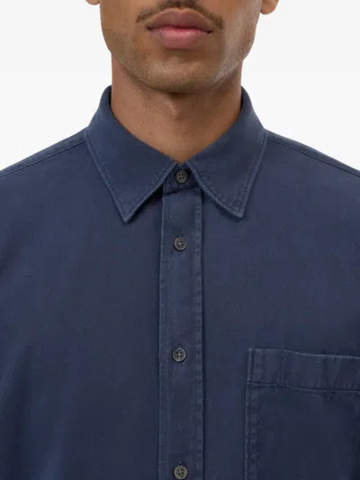Closed Button-up Shirt In Blue
