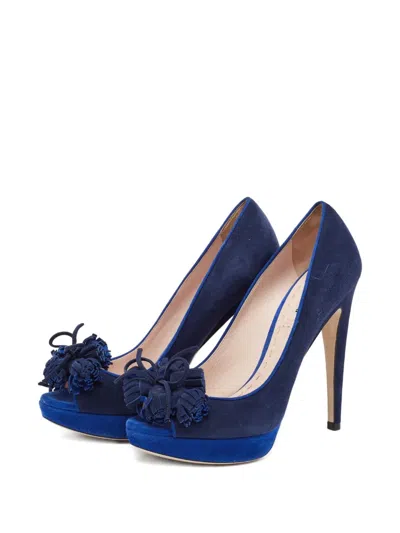 Pre-owned Miu Miu 130mm Platform Tassel-embellished Pumps