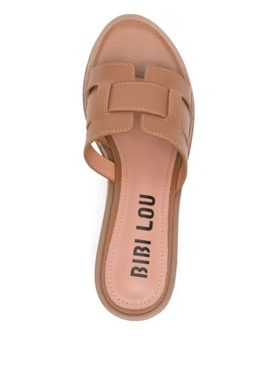Bibi Lou 65mm Holly Leather Sandals In Brown