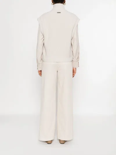 Peserico Quilted Panelled Gilet In Neutral