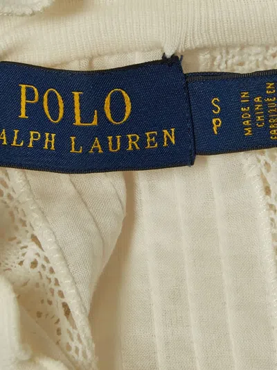 Pre-owned Polo Ralph Lauren Vintage Lace-trim T-shirt