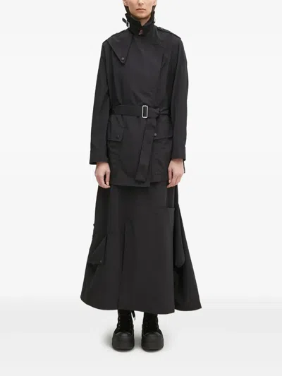 Kenzo Belted Trench Coat In Black