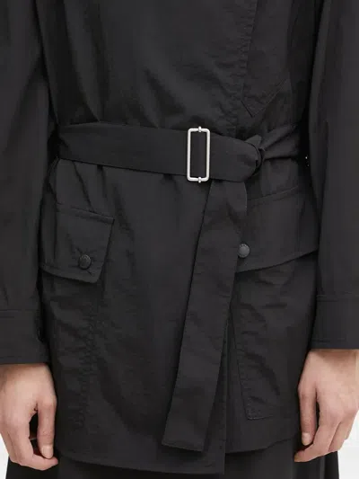 Kenzo Belted Trench Coat In Black