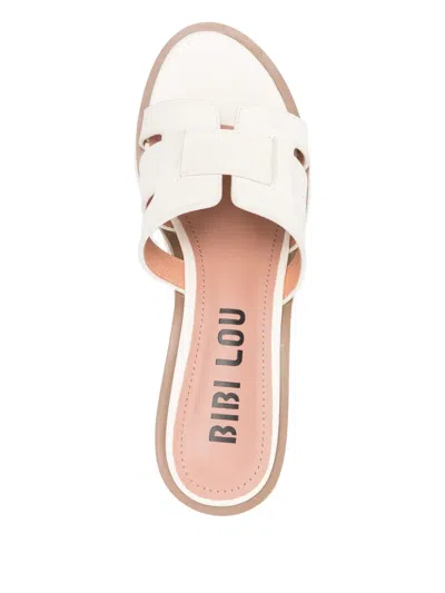 Bibi Lou 65mm Holly Leather Sandals In White