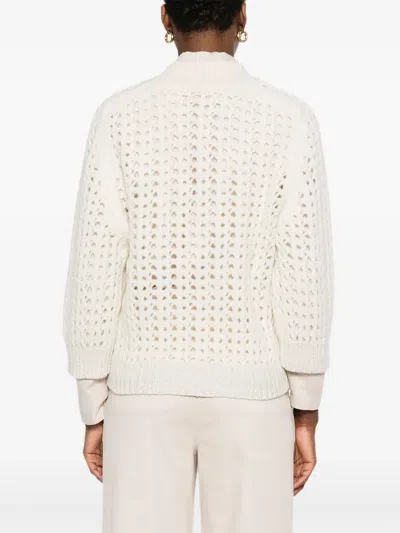 Peserico V-neck Open-knit Sweater