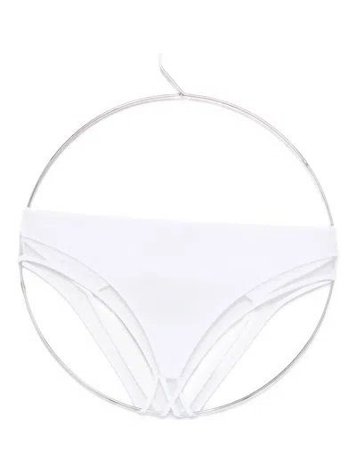 Maison Close Pure Tentation Open High-waisted Briefs In White