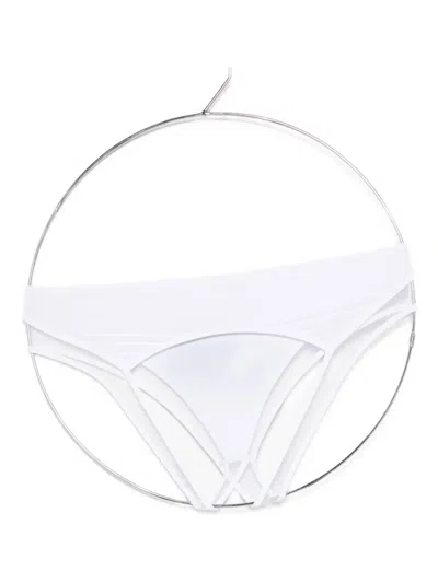 Maison Close Pure Tentation Open High-waisted Briefs In White