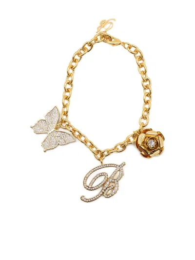 Blumarine Crystal-embellished Chain-link Bracelet