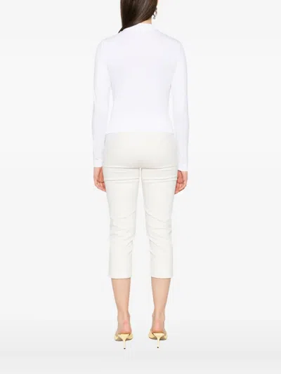 Jacquemus Logo-patch Long-sleeve T-shirt In White