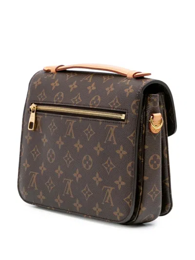 Pre-owned Louis Vuitton 2021-2025 Monogram Pochette Metis Satchel