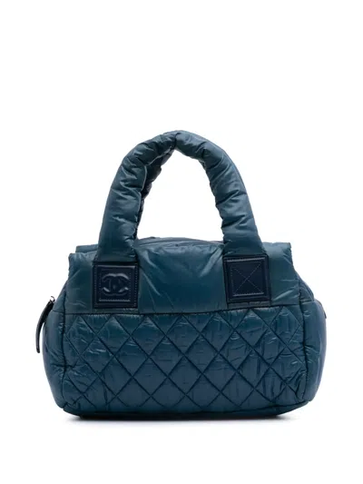 Pre-owned Chanel 2009-2010 Small Quilted Nylon Coco Cocoon Tote Bag