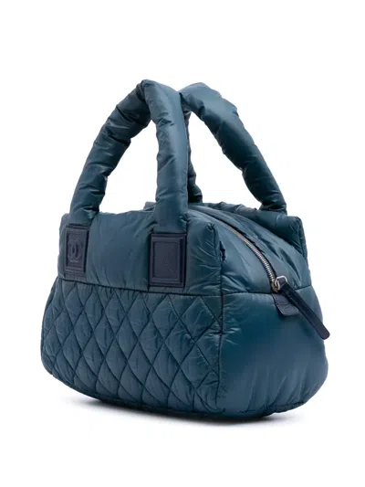 Pre-owned Chanel 2009-2010 Small Quilted Nylon Coco Cocoon Tote Bag