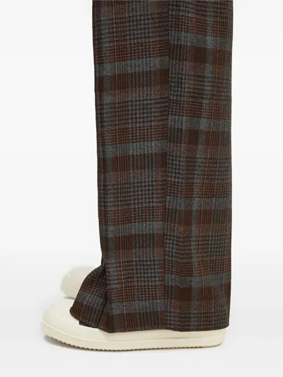 Andersson Bell Soe Check-wrap Apa753m Trousers In Brown