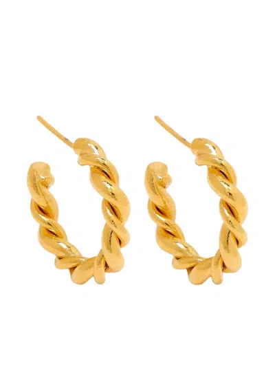 Vanina Fusilli Twisted Hoop Earrings In Gold