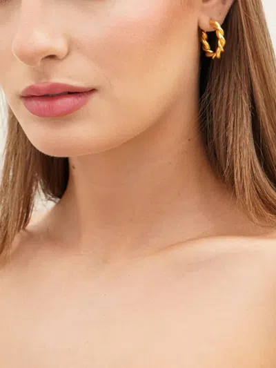 Vanina Fusilli Twisted Hoop Earrings In Gold