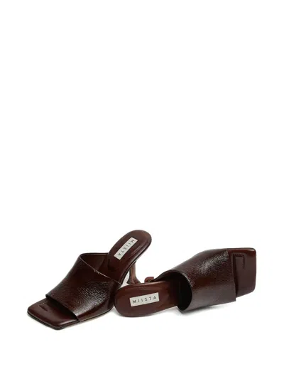 Miista 90mm Miri Square-toe Sandals In Burgundy