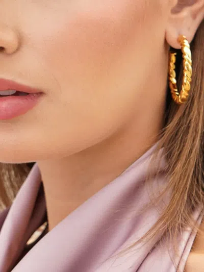 Vanina Fusilli Twisted Hoop Earrings In Gold