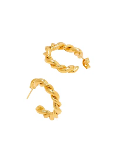 Vanina Fusilli Twisted Hoop Earrings In Gold
