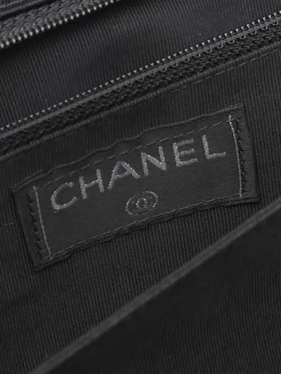 Pre-owned Chanel 2000-2002 Chocolate Bar Reissue Canvas Printed Multipocket Flap Shoulder Bag