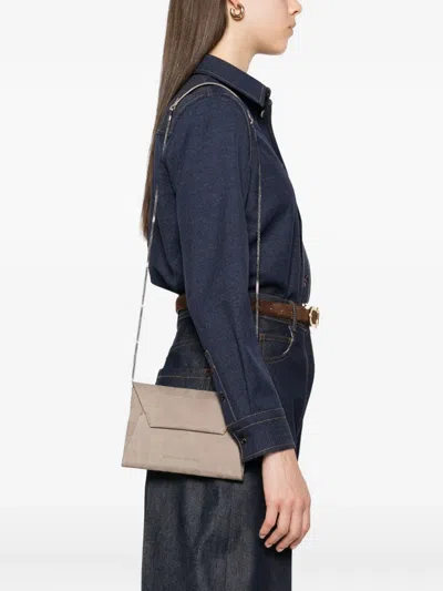 Brunello Cucinelli Crocodile-embossed Chain Clutch Bag