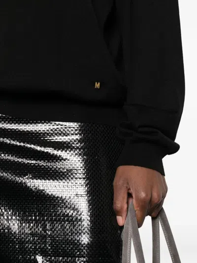 Moschino Turtleneck Wool Sweater In Black