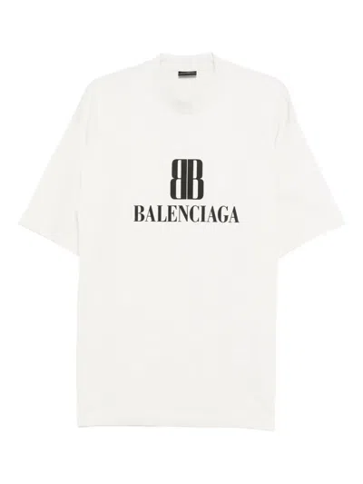 Balenciaga Nano Bb T-shirt Medium Fit In White