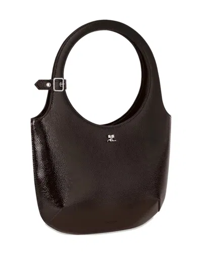 Courrèges Holy Shoulder Bag In Brown