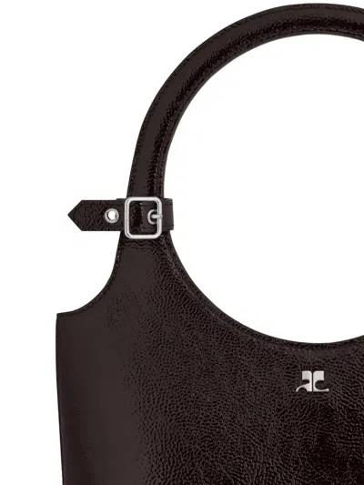 Courrèges Holy Shoulder Bag In Brown