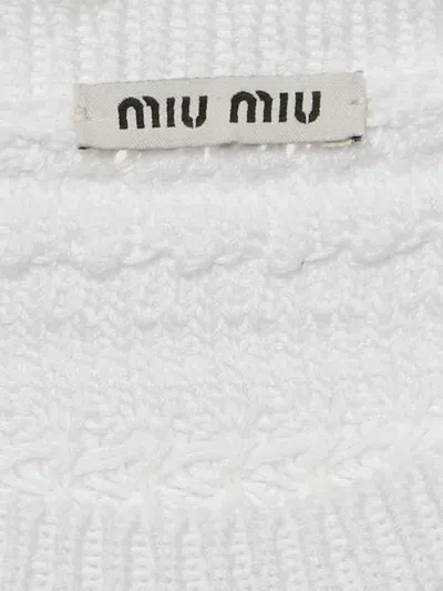 Pre-owned Miu Miu Knitted-pattern Top