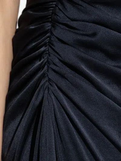 Theory Draped Midi Skirt In Blue