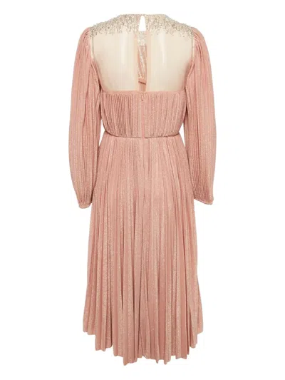 Pre-owned Elisabetta Franchi Sequin-embellished Plissé Dress