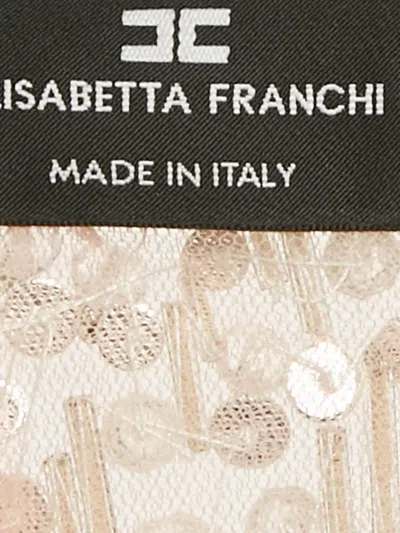 Pre-owned Elisabetta Franchi Sequin-embellished Plissé Dress