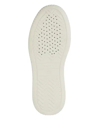 Geox Arvier Suede Leather Panel Sneakers In White