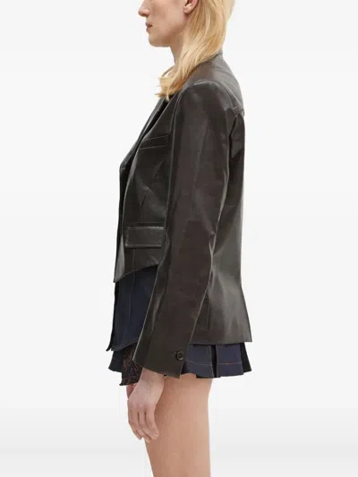 Andersson Bell Cropped Jacket In Brown