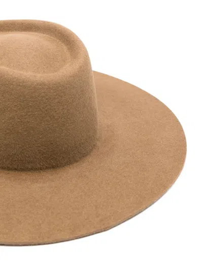 Ruslan Baginskiy Felt Wide-brim Fedora Hat In Neutral