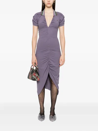 Vivienne Westwood Pulling Dress Organic Cotton Cadet Xs Women In Purple