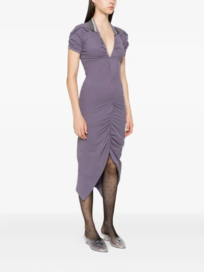 Vivienne Westwood Pulling Dress Organic Cotton Cadet Xs Women In Purple