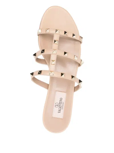 Valentino Garavani Rockstud Leather Flat Sandals