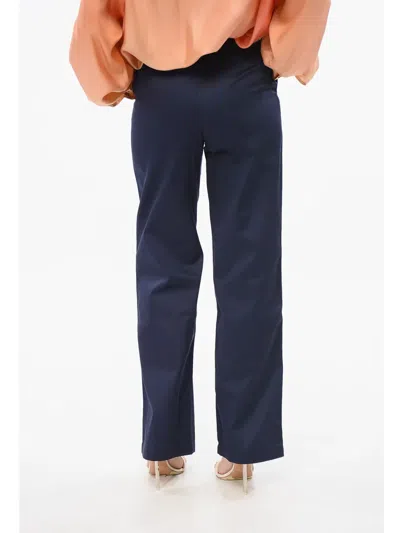 Giorgio Armani Flat-front Trousers In Blue