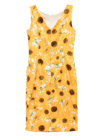 Pre-owned Dolce & Gabbana Sunflower Dress