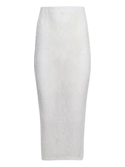 Wardrobe.nyc Lace Tube Midi Skirt