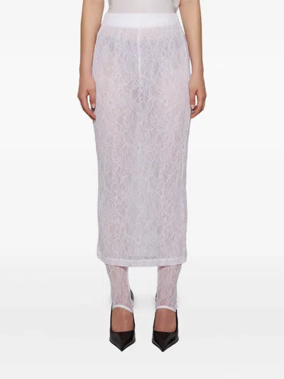 Wardrobe.nyc Lace Tube Midi Skirt