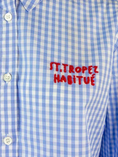 Mc2 Saint Barth Gingham Embroidered Shirt