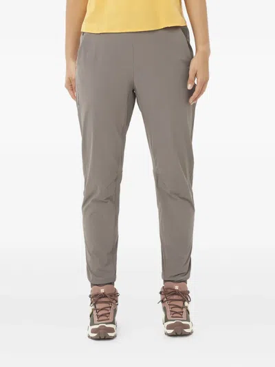 Salomon Elasticated-ankles Track Pants In Gray