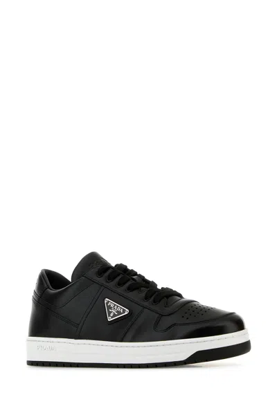 Prada Sneakers Downtown In Pelle Nera Uomo