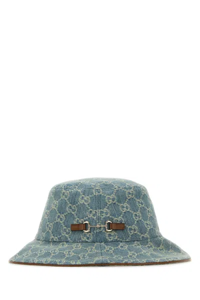 Gucci Cappello In Denim Gg Donna